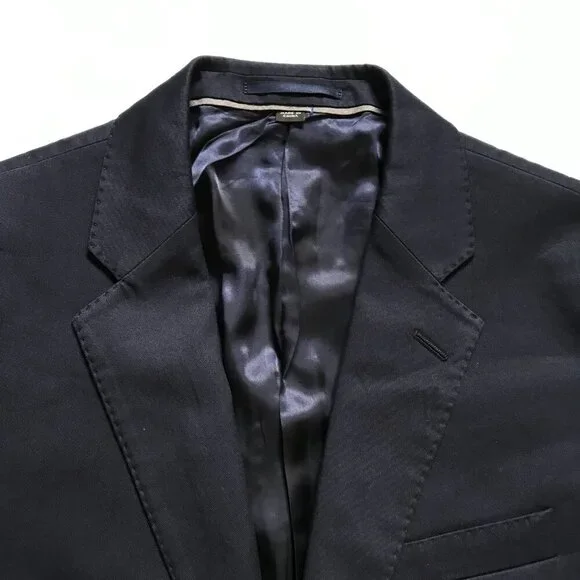 NWT JCrew Ludlow Jacket Mens 44 L Navy Blue Slim Fit Coat Italian AT050 NEW